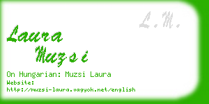 laura muzsi business card